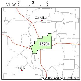 ZIP Code 75234 Map, Demographics, More for Farmers Branch, TX.